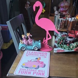 Pink Flamingo Decor Set